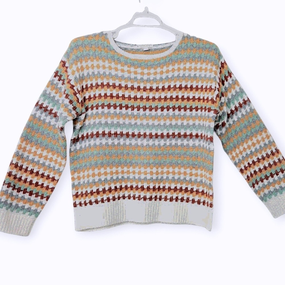 Knox Rose Women's Multicolor Striped Crewneck Sweater – Size Medium